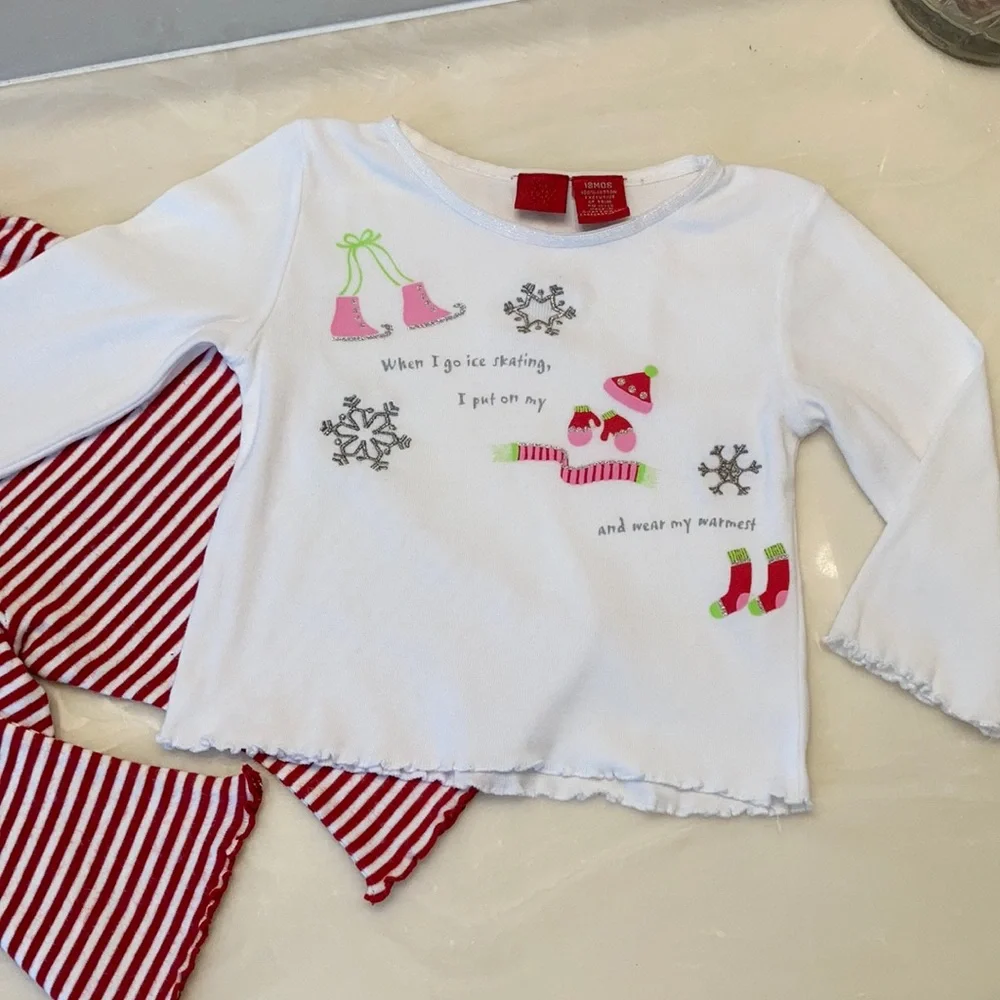 Christmas pants & top 12-18 mo. Long sleeve toddler Old Navy & Children’s place